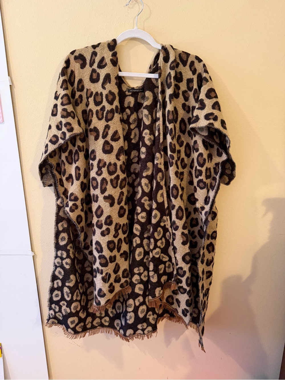 Do everything in love Leopard-Print Open Front Tunic in Brown and Black